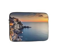 Italy Sea at Sunset Laptop Case 12 inch, Shockproof Protective Computer Sleeve Cover Water Resistant Laptop Bag Carrying Tablet Cover Briefcase Handbags Gifts for Men Women