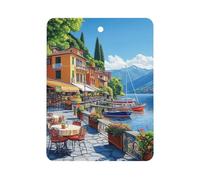 Italy Seaside Town Car Air Fresheners Scent Cards Square