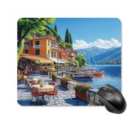 Italy Seaside Town Mouse Pad Square Mouse Mat Cute Mousepad