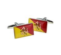 Italy Sicilian Sicily Flag Cufflinks Presented in a Gift Bag