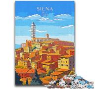 Italy Siena Travel 1000 Piece Jigsaw Puzzle for Adults And Teenagers, Educational Stress Relief Toy for Is Ideal As A Gift for The Whole Family 1000pcs(26x38cm)