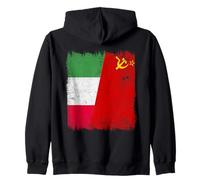 Italy Soviet Union Flag CCCP Italian USSR Heritage Zip Hoodie