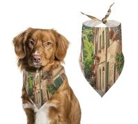Italy Street Dog Bandanas for Feeding Grooming, Triangle Pet Bibs Washable Pets Scarf for Cats & Dogs