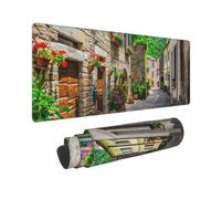 Italy Street Print Large Mouse Pad Non-Slip Desk Pad Protector Computer Keyboard Pad for Office Home 80 * 30 cm