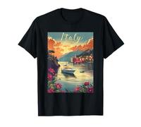 Italy Sunset Coastal Beauty Landscape Scene T-Shirt