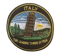Italy The Leaning Tower of Pisa Fully Embroidered Sew/Iron on Patch (A)