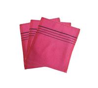 Italy Towel Korean Tistom Exfoliating Towel Bath Washcloth 3 Pcs (Red) Dead Skin Remover