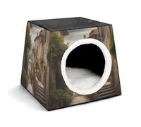 Italy Tuscan Pet Hut Comfortable Nest for Pets Space Capsule Warm Soft Indoor Pet Shelter Space Pet House for Indoor Cats Small Dogs and Medium Animal