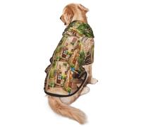 Italy Tuscan Print Dog Hoodie For Medium To Large Dogs, Warm, Soft, Breathable Sweatshirt, Easy To Wear Jumper For Winter And Fall, Pet Coat Pullover