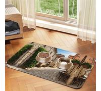 Italy Tuscan Print Pet Absorbent Leather Tablecloth Perfect for Dogs, Cats, and Other Pets