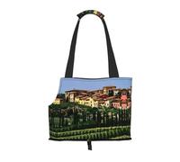Italy-Tuscan Print Pet Tote Bag,Portable Small Dogs Pet Tote Bag For Subway, Walking, Hiking