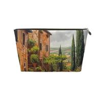 Italy Tuscan Printed Travel Toiletry Bag - Handbag Organizer, Purse Organiser Insert Handbag,Inner Storage Bag in Bag with Zipper Bag