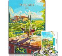 Italy Tuscany Travel 1000 Piece Jigsaw Puzzle for Adults Teens,Learning Educational Toys Family Games Birthday Present,Gifts 38x26cm