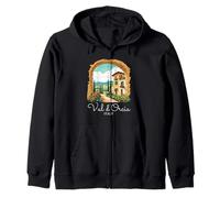 Italy Tuscany Val d’Orcia Zip Hoodie