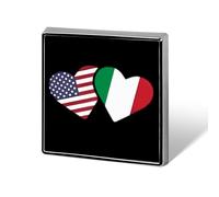 Italy U.S. Flag Heart Italian American Love Funny Lapel Tie Pin Buttons Brooch Badge Pin Clothes Hat Accessories for Men Women