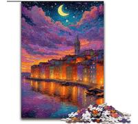 Italy Under The Night Sky 1000 Piece Jigsaw Puzzles for Teenagers, Suitable for People Aged 14 And Above Home Decoration Gift Ideas (50x75cm)