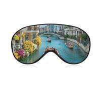 Italy Venetian Canals Sleep Mask Breathable Light-Blocking Eye Masks for Men Women