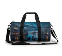Italy Venice Grand Canal at Night Gym Bag Lightweight Carry On Duffel Bag Athletic Sports Travel Bag Weekender Bag for Men Women