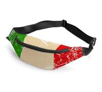 Italy Vintage Flag Printed Crossbody Fanny Pack Fashion Waist Bag with Adjustable Strap for Men Women