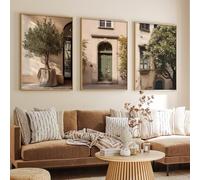 Italy Wall Art Olive Tree Canvas Art Italy Landscape Posters Rustic Italy Art Italian City Poster Green Olive Pictures Wall Decor City Landscape Painting Malta Artwork for Bedroom 16x24inch No Frame