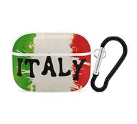 Italy Watercolor Flag Personalized Wireless Bluetooth Earphone Protective Case Cover Compatible with Airpods Pro