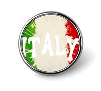 Italy Watercolor Flag Round Metal Badges Decorative Brooches Fashionable Lapel Pin for Hat Backpack Clothing