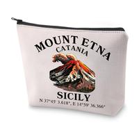 Italy Welcome Cosmetic Bag Catania Travel Gift Mount Etna Catania Makeup Bag for Travellers (Mount Etna)