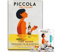 Italy Wine Vintage 1000 Piece Jigsaw Puzzles,Challenging To Complete But Fun And Humorous with Matching Poster And Trivia Sheet 38x26cm