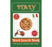 Italy Word Search Book: Word Searches with Easy to Read Print about Italian Names, Cities and More| 6x9 inches, 110 Pages| 55 Puzzles| Gift for ... Holidays, Trips, Vacations and Relaxing Time
