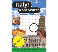 Italy Word Search Puzzle Book: Word Searches with Easy to Read Print about Italian Culture, Wine, People, and More 6x9 inches 110 pages 50+ Puzzles, Perfect gift for vacation or spending time