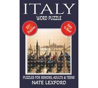 Italy Word Search Puzzle Book: Word Searches with Easy to Read Print about Italy, Italia, Italian History and more | 6x9 inches, 110 pages |50+ Puzzles … Gifts for Vacations, Holidays and Free Times