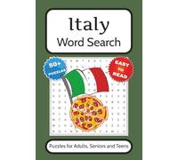 Italy Word Search Puzzle Book: Word Searches with Easy to Read Print about Italy, Italian Culture and Famous Landmarks | 6x9 inches, 110 pages | 50+ ... Gift for Vacation, Holidays and Free Times