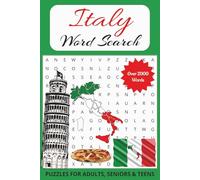 Italy Word Search Puzzle Book: Word Searches with Easy-to-Read Print about Italy, Italian Food and More | 6x9 inches, 200 Pages | 100 Puzzles ... Gift for Vacations and Relaxation