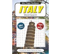 Italy Word Search - Silver Tongue WordGames: Puzzle Book With Easy to Read Print about Italy Cuisine, Culture & More | 6x9 inches 110 pages | 50+ Puzzles… Gift for Vacations, Holidays, Travel Games