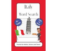 Italy Word Search: Word Searches with Easy to Read Print about Italy, Italian Food, Culture and More | 6x9 inches, 110 pages | 50+ Puzzles ... Gifts for Vacations, Holidays and Free Times