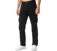 ITALYMORN Black Cargo Trousers Men Combat Cargo Pants with Big Pockets (38, Black)