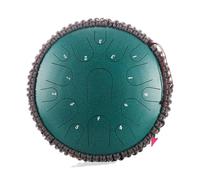 Itanium Steel Tongue Drum Empty Percussion Tambourine Musical Instrument Profession 15 Notes 13inch D Tones Handpan(Cyan)