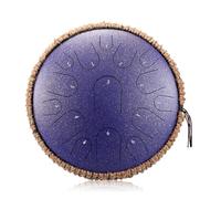 Itanium Steel Tongue Drum Empty Percussion Tambourine Musical Instrument Profession 15 Notes 13inch D Tones Handpan(GalaxyPurple)