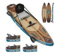 iTAOSTAR W02AP 34" Super Wide Paddle Board, More Fun Inflatable Paddle Board with 5 Fins for Better Balance, Stand Up Paddle Board with Premium SUP Accessories for Adults of All Skill Levels