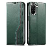 iTape Business phone case for Redmi A5 4G, soft touch, large card slots, wallet, flip cover, invisible wrist strap men's phone case Green