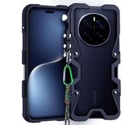 iTape Robotic arm metal phone case for Honor Magic 7 Pro, steampunk gothic style phone case, mechanical enthusiasts Black