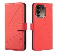 iTape Wallet phone case for Infinix Note 50 Pro+ 5G, RFID anti-theft wallet, pressed edge leather case flip cover stand Red