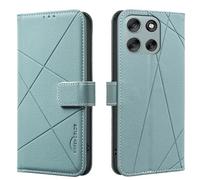 iTape Wallet phone case for Motorola Moto G56, RFID anti-theft wallet, pressed edge leather case flip cover stand Green