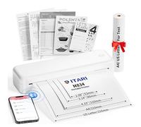 Itari Portable Printers, A4 Thermal Printer for Travel,Home&Office, Wireless Inkless Printer Support Multiple Sizes Thermal Paper, Compatible with Smart phone & PC