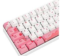 iTastatur 104 PBT keycap Set,Dye Sublimation OEM Pink Custom keycaps 60% Backlight with Key Puller OEM Configuration American Layout, Suitable for 61/87/104 Mechanical Keyboard