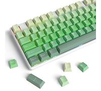 iTastatur 138 Keys PBT Custom Gaming Gradient Keycaps Double Shot Cherry Profile for for US/ISO Layout 60% 65% 75% 95% Mechanical Keyboard(Green Light)