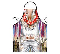 ITATI Sexy Grill Barbecue Apron Kitchen Stain Resistant for Men, Model Elvis Presley, Measures 75 x 58 cm