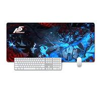 ITBT Mouse Mat Persona 5 XXL Anime Mouse Pad, Speed Gaming Mouse Mat, Extra Large 900 x 400 x 3mm, Water-Resistant Mousepad with Non-Slip Rubber Base,Smooth Cloth Surface for computer PC, D