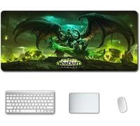 ITBT Mouse Mat World of Warcraft 900x400mm Anime Mouse Pad, keyboard mouse mats, Extended XXL Large Professional Gaming Mouse Mat with 3mm-Thick Rubber Base, for Desktop PC, N