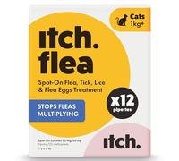 Itch Cat (1kg+) Flea & Tick Spot On Treatment - 12 Pipettes